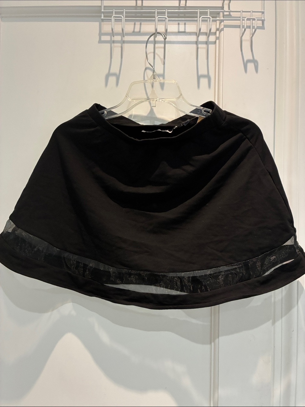 NWT Noisy May Black Rana Skater Mini Skirt Sheer Trim Size XS ⭐️